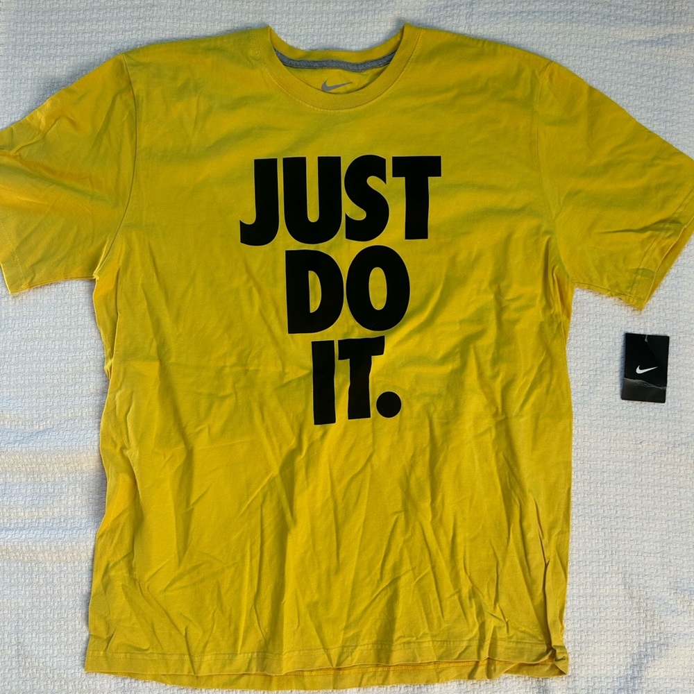Nike Just Do It Yellow T Shirt XL